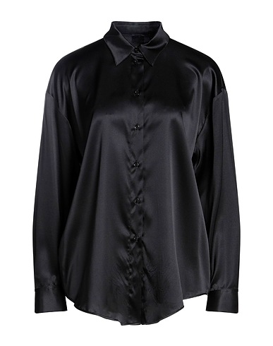 PINKO Solid color shirts & blouses Black 94% Silk, 6% Elastane