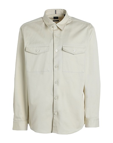 BOSS Einfarbiges Hemd Beige 100% Baumwolle
