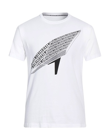 BIKKEMBERGS T-shirt White 95% Cotton, 5% Elastane