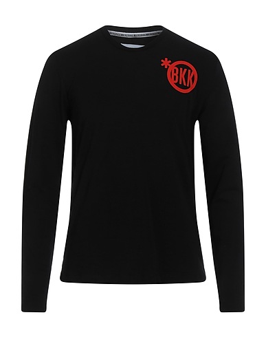 BIKKEMBERGS T-shirt Black 95% Cotton, 5% Elastane
