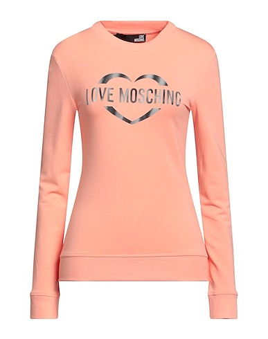 LOVE MOSCHINO Sweatshirt Salmon pink 47% Cotton, 47% Modal, 6% Elastane