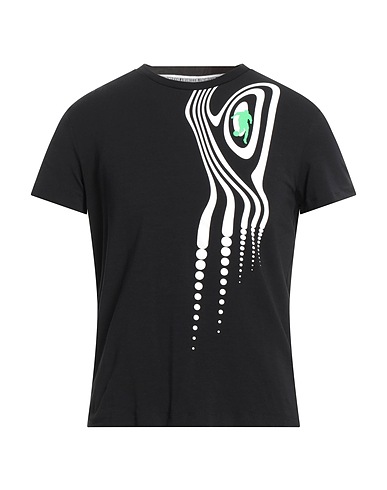 BIKKEMBERGS T-shirt Black 95% Cotton, 5% Elastane