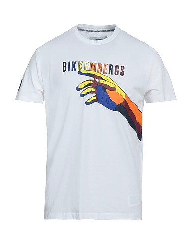 BIKKEMBERGS T-shirt White 95% Cotton, 5% Elastane