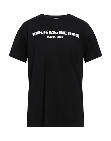 BIKKEMBERGS T-shirt Black 100% Cotton, Elastane