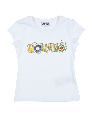 MOSCHINO KID T-shirt White 95% Cotton, 5% Elastane