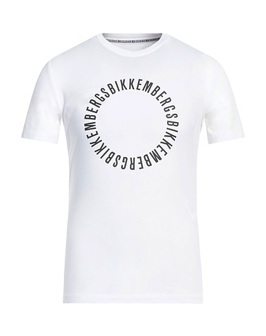 BIKKEMBERGS T-shirt White 95% Cotton, 5% Elastane