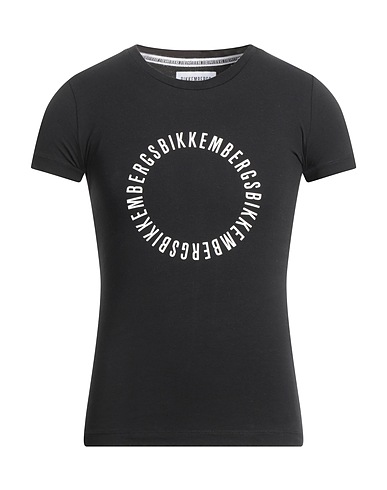 BIKKEMBERGS T-shirt Nero 95% Cotone, 5% Elastan