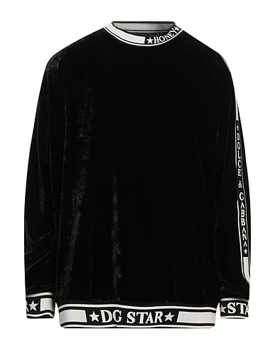 DOLCE&GABBANA Sweatshirt Black 82% Viscose, 18% Silk, Elastane