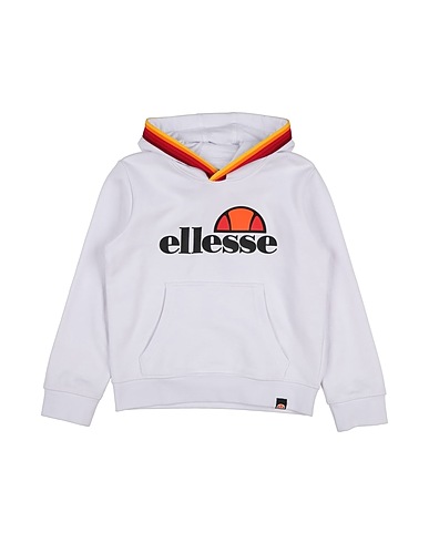 ELLESSE Hooded track jacket  White 80% Cotton, 20% Polyester