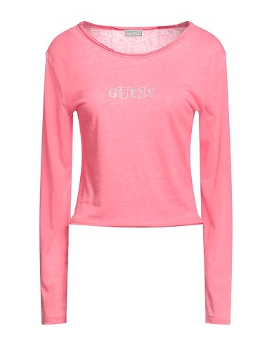 GUESS T-shirt Pink 50% Cotton, 50% Polyester