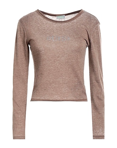 GUESS Ｔシャツ ライトブラウン コットン 50% / ポリエステル 50%