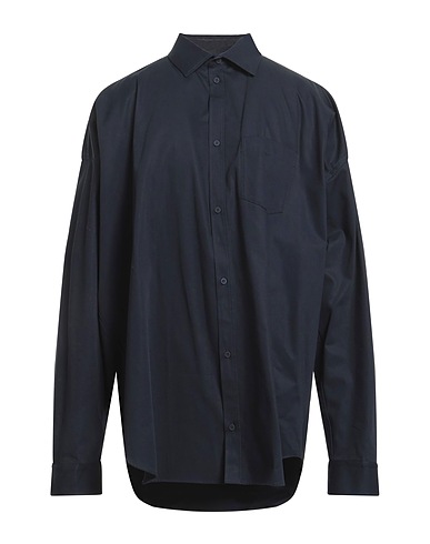 BALENCIAGA Solid colour shirt Midnight blue 100% Cotton