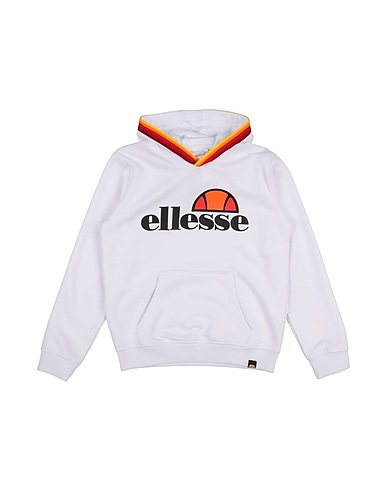ELLESSE Hooded track jacket  White 80% Cotton, 20% Polyester