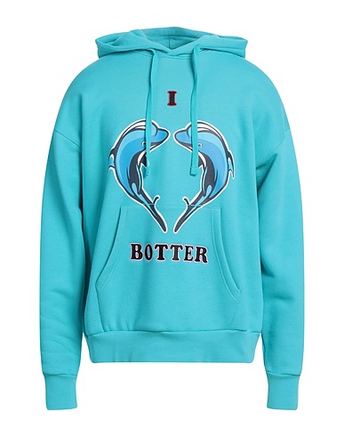 BOTTER Hooded track jacket  Turquoise 100% Organic cotton, PES