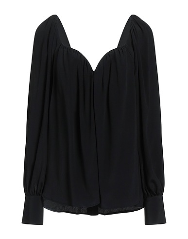 DONDUP Top Black 75% Acetate, 25% Silk