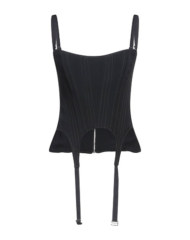 DION LEE Bustier Black 62% Viscose, 34% Acrylic, 4% Elastane