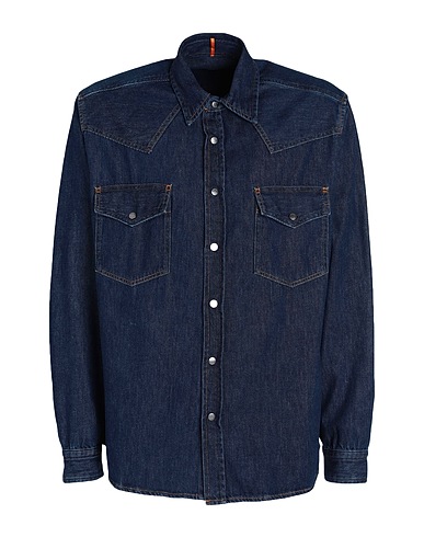 BOSS Denim shirt Blue 100% Cotton