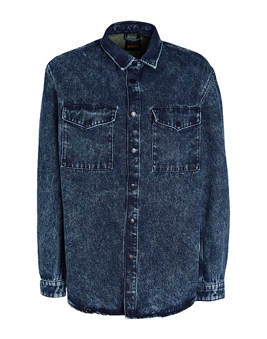 BOSS Jeanshemd Blau 60% Baumwolle, 40% Recycelte Baumwolle