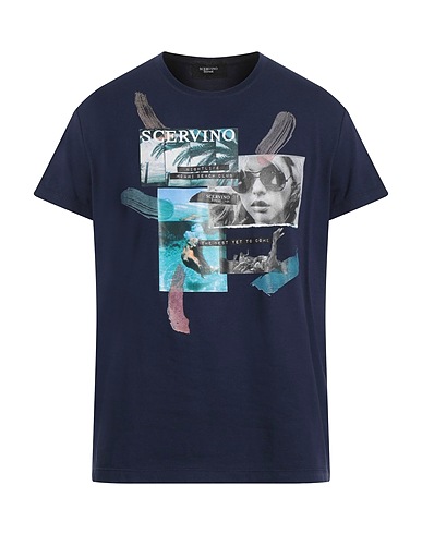 SCERVINO T-shirt Blue 95% Cotton, 5% Elastane