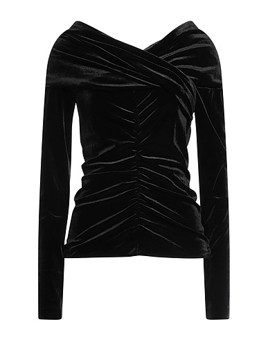 PHILOSOPHY di LORENZO SERAFINI Top Black 93% Polyester, 7% Elastane