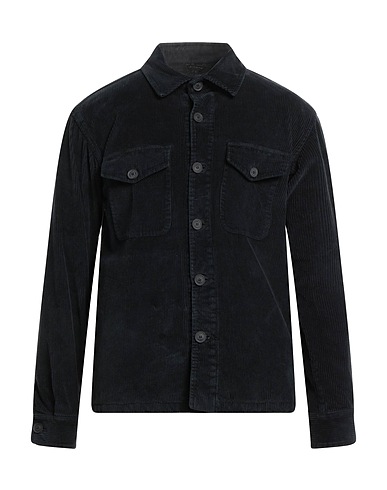 UNGARO Solid colour shirt Black 97% Cotton, 3% Elastane