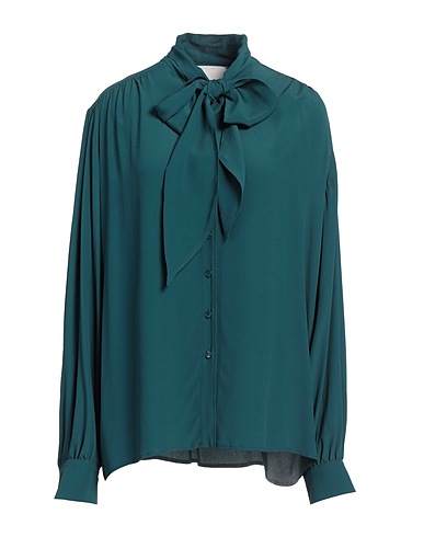 8PM Shirts & blouses with bow Deep teal 65% Acetate, 35% Silk