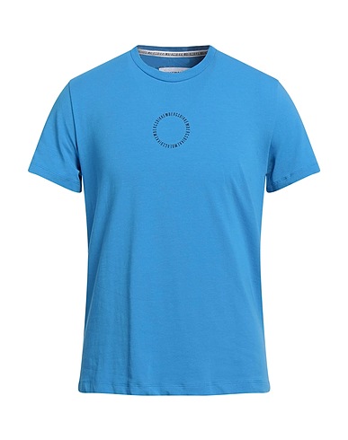 BIKKEMBERGS T-shirt Blu chiaro 95% Cotone, 5% Elastan