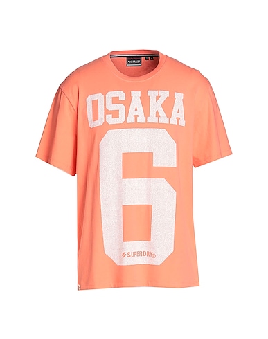 SUPERDRY T-shirt Salmon pink 100% Cotton