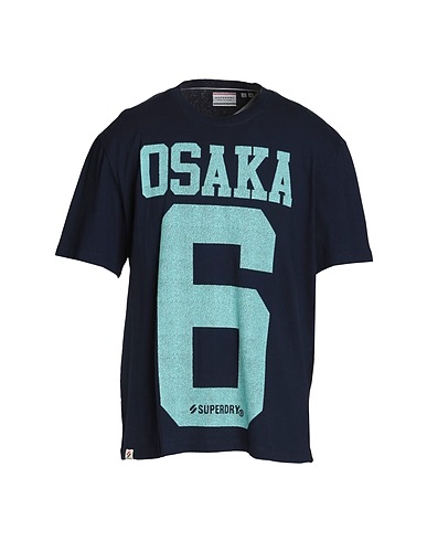 SUPERDRY T-shirt Blu navy 100% Cotone