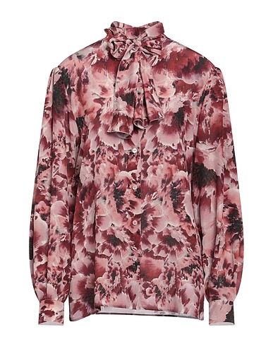 ALBERTA FERRETTI Floral shirts & blouses Burgundy 100% Silk