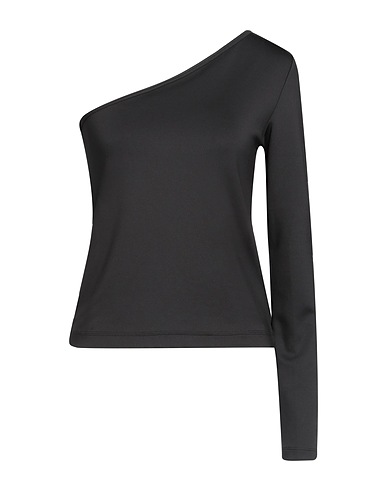 NIKE One-shoulder top Black 83% Polyester, 17% Elastane