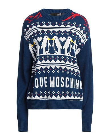 LOVE MOSCHINO Jumper Blue 50% Acrylic, 50% Wool