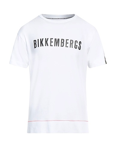 BIKKEMBERGS T-shirt White 95% Cotton, 5% Elastane