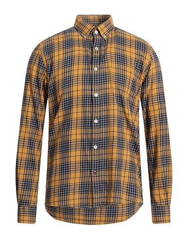 ALLEY DOCKS 963 Checked shirt Mustard 100% Cotton