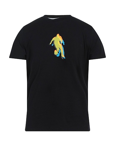 BIKKEMBERGS T-shirt Black 95% Cotton, 5% Elastane