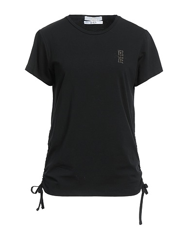 YES ZEE by ESSENZA T-shirt Black 95% Cotton, 5% Elastane