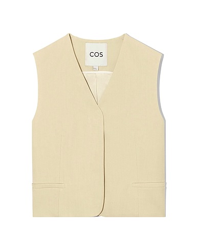 COS Vest Beige 77% Viscose, 23% Linen