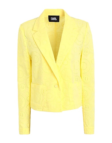 KARL LAGERFELD Blazer BRODERIE ANGLAISE BLAZER
 Yellow 100% Cotton