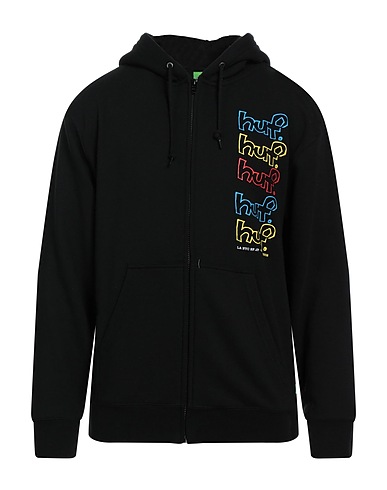 HUF Hooded track jacket  Black 80% Cotton, 20% Polyester