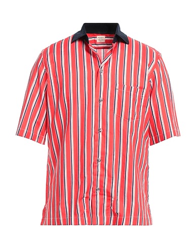 MAZZARELLI Linen shirt Red 60% Linen, 40% Cotton