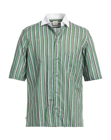 MAZZARELLI Linen shirt Green 60% Linen, 40% Cotton