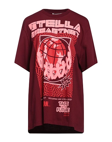 STELLA McCARTNEY Oversize-T-Shirt Burgundy 100% Cotton, Elastane