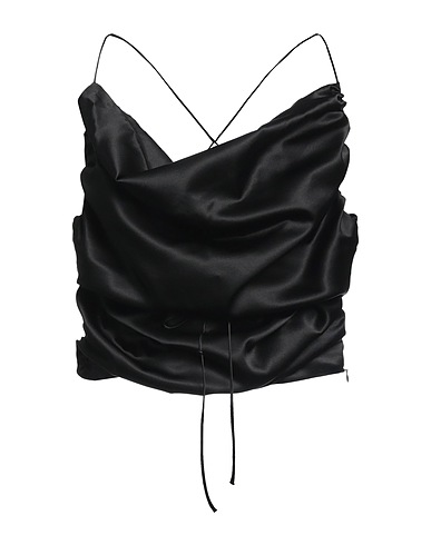 MATÉRIEL Top Black 90% Silk, 10% Elastane