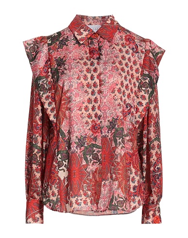 GAëLLE Paris Patterned shirts & blouses Brick red 100% Polyester
