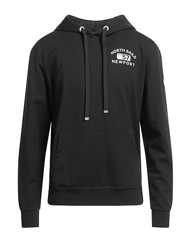 NORTH SAILS Hooded track jacket  Black 60% Viscose, 35% Nylon, 5% Elastane
