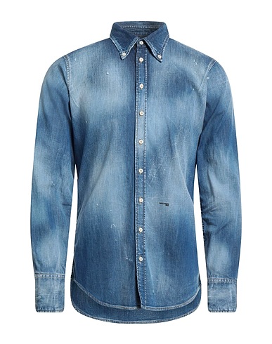 DSQUARED2 Denim shirt Blue 98% Cotton, 2% Elastane