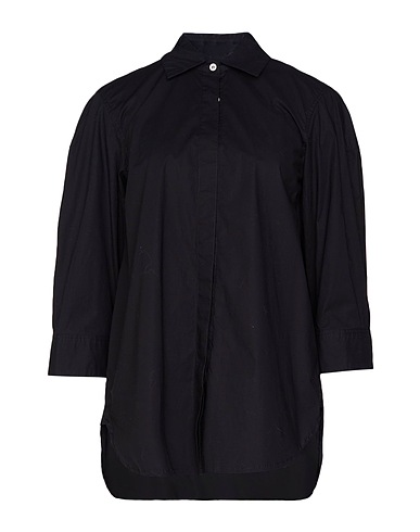 LOREAK MENDIAN Solid color shirts & blouses Black 97% Cotton, 3% Elastane