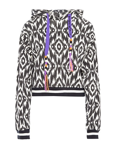 GAëLLE Paris Hooded track jacket  Black 100% Cotton