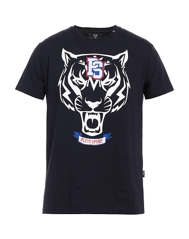 PLEIN SPORT T-shirt Midnight blue 95% Cotton, 5% Elastane