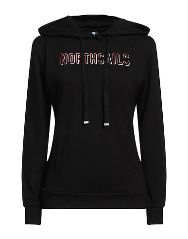 NORTH SAILS Hooded track jacket  Black 60% Viscose, 35% Nylon, 5% Elastane